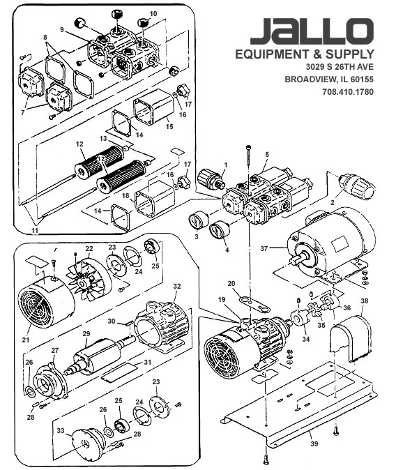 Orion Vacuum Pump KRX-3 part breakdown image